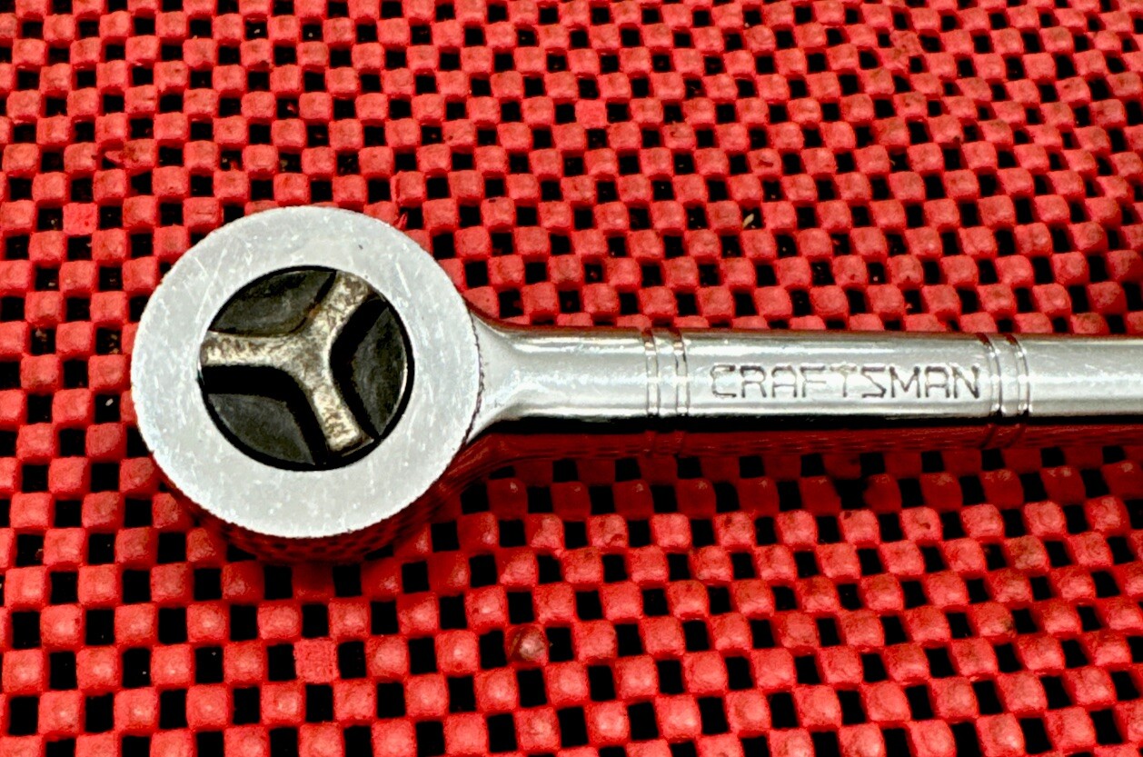Vintage Craftsman 947796  3/8" Drive Thumb Wheel Ratchet Chrome Steel N3