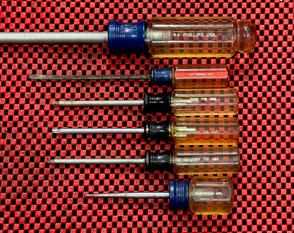 CRAFTSMAN VINTAGE LOT OF 6 HWF PHILLIPS HEAD SCRATCH AWL & TORX SCREWDRIVERS USA