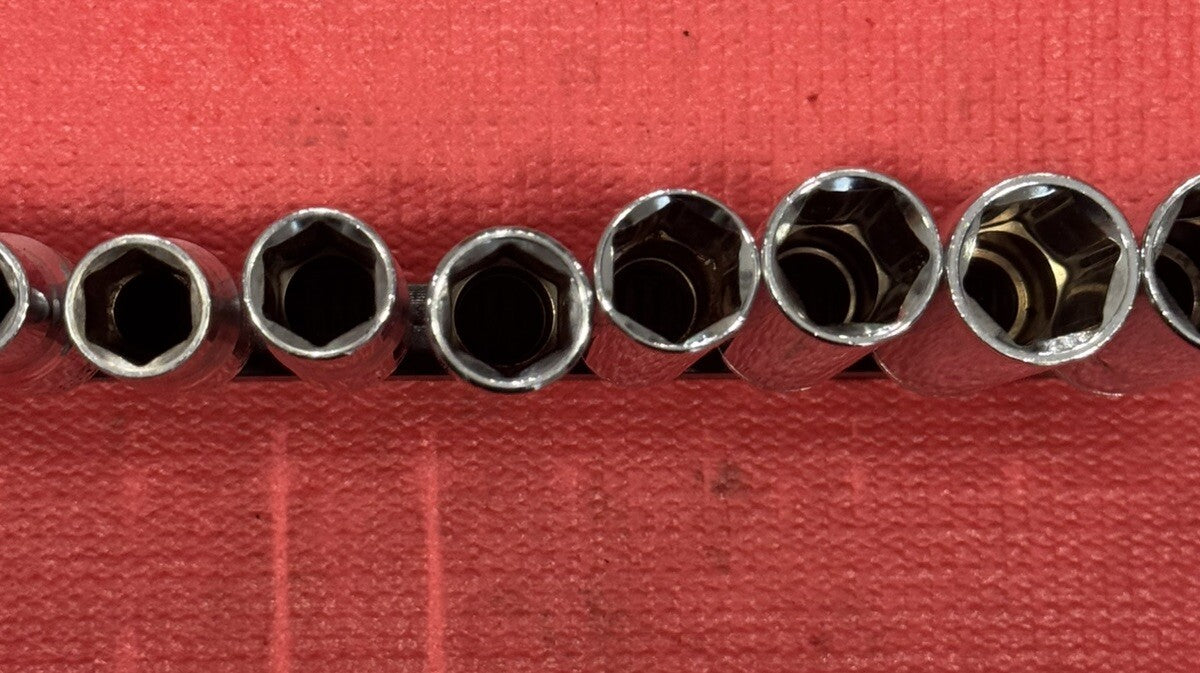 Pittsburgh Pro 67873, 10 PC CR-V Metric 6PT 1/2" Drive Deep Socket Set 10-19MM