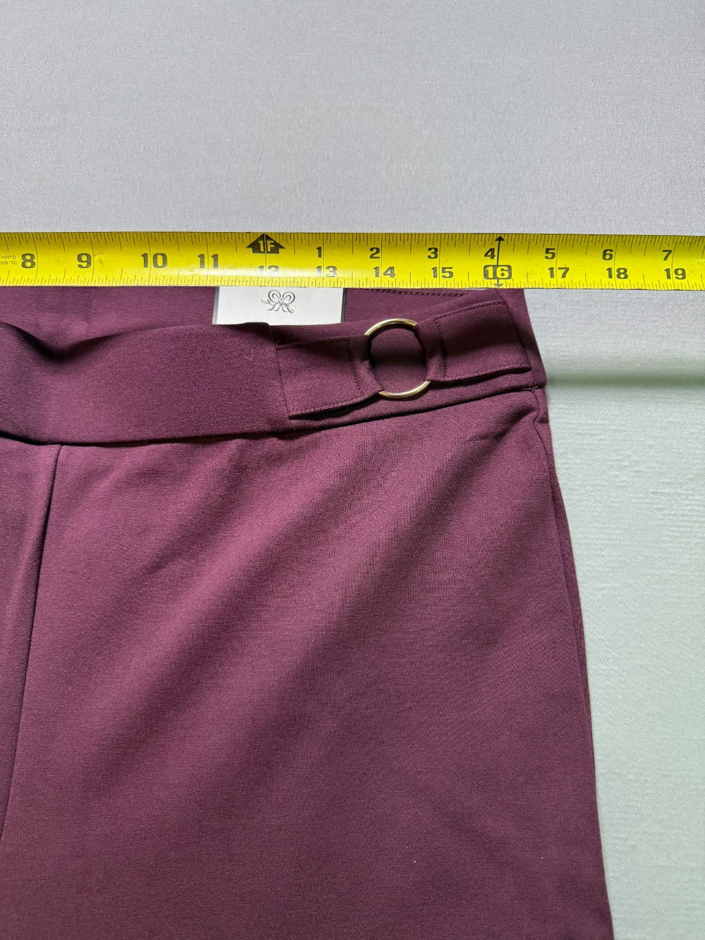 NWT Rafaella Comfort Fit Straight Leg Pants Women's 14 Burgundy Pull-On Stretch