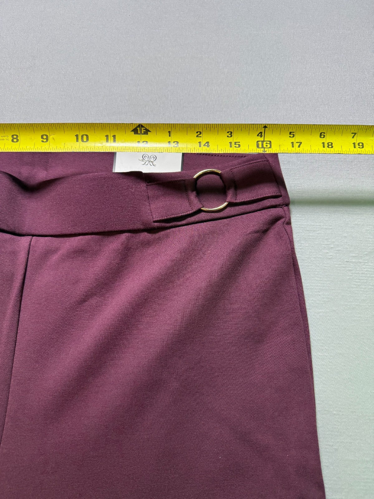 NWT Rafaella Comfort Fit Straight Leg Pants Women's 14 Burgundy Pull-On Stretch