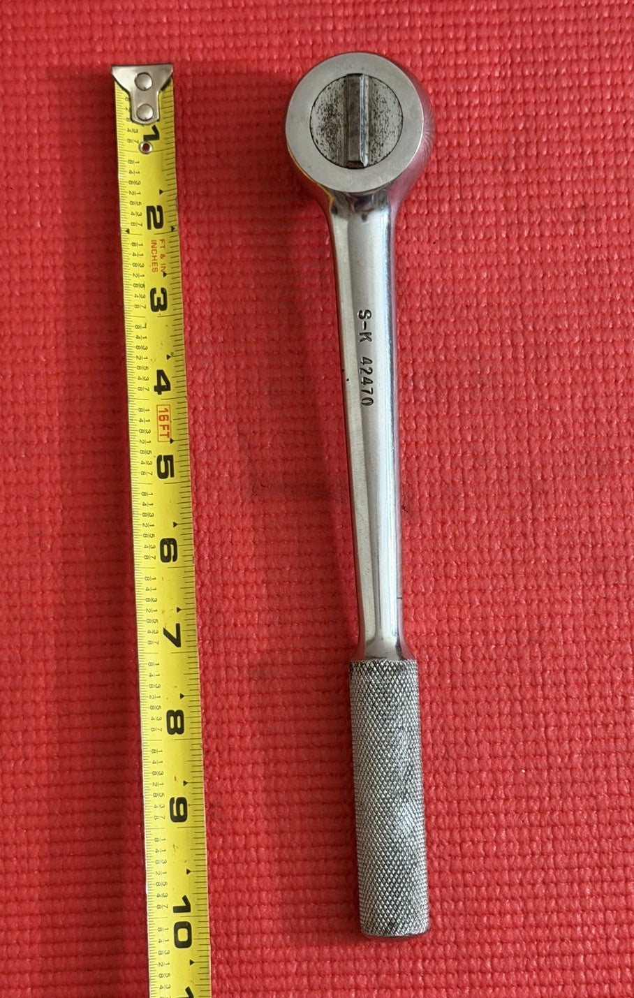 S-K Tools 42470 1/2" Drive Ratchet Wrench Knurled Handle USA Sk