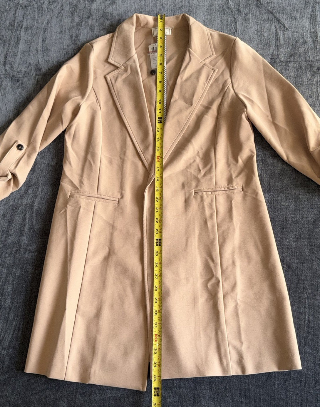 NEW WINDSOR PINK | KHAKI WITH POCKETS BLAZER JACKET WOMEN'S SIZE LARGE (L) NWT