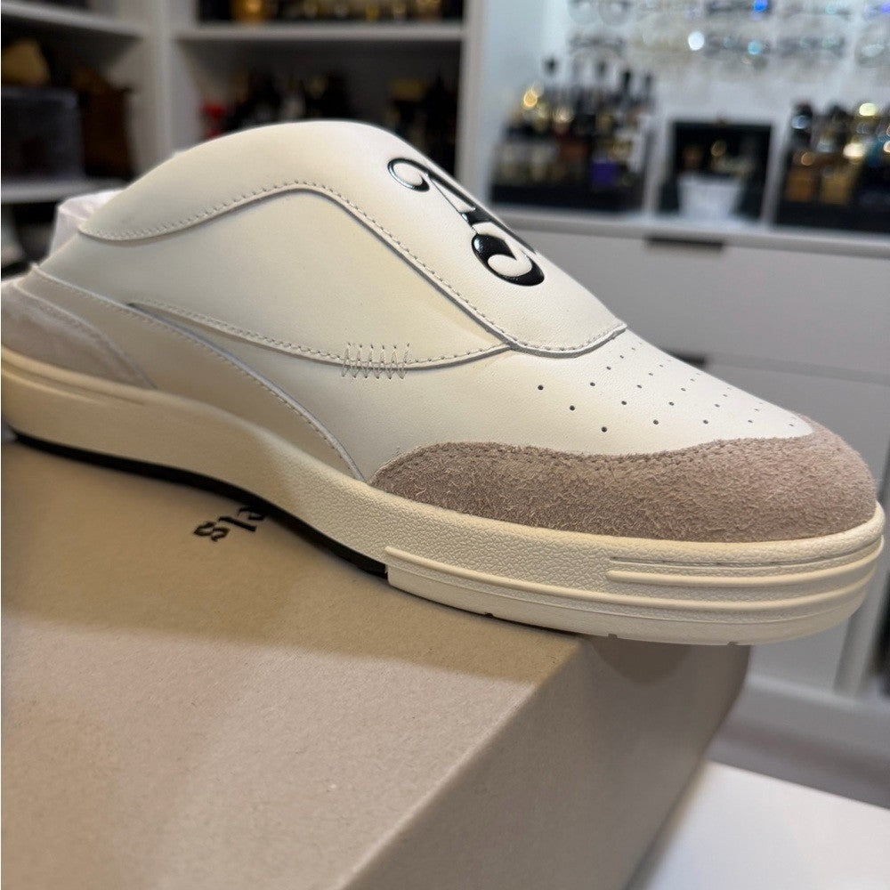 Palm Angels White and Tan Men's mule sneakers