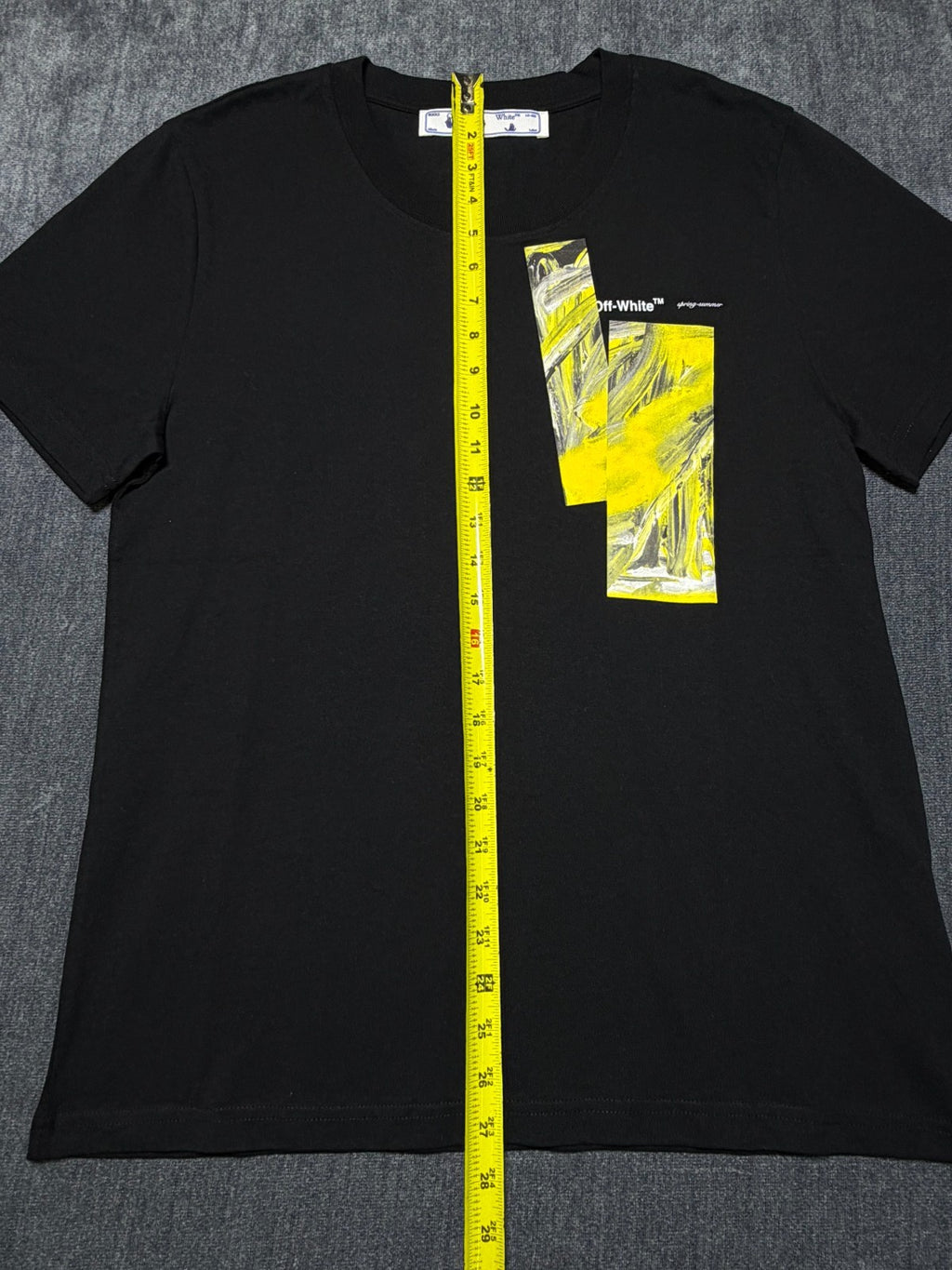 NWT Off-White Graphic T-Shirt Men's XL Black Short Sleeve Crew Neck 100% Cotton