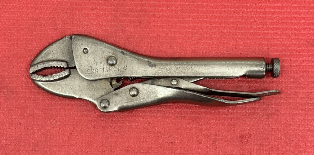 VINTAGE CRAFTSMAN CIRCLE I  7" STRAIGHT JAW LOCKING PLIERS VISE-GRIP  USA
