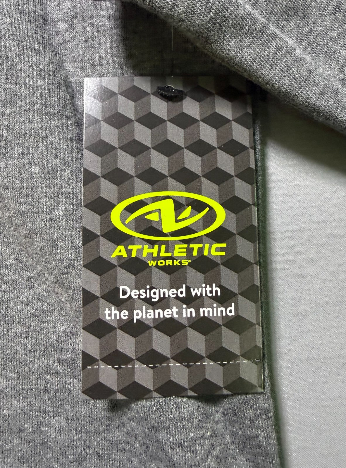 Athletic Works Fleece Full-Zip Hoodie Men's 2XL Charcoal Gray Heather Outdoor