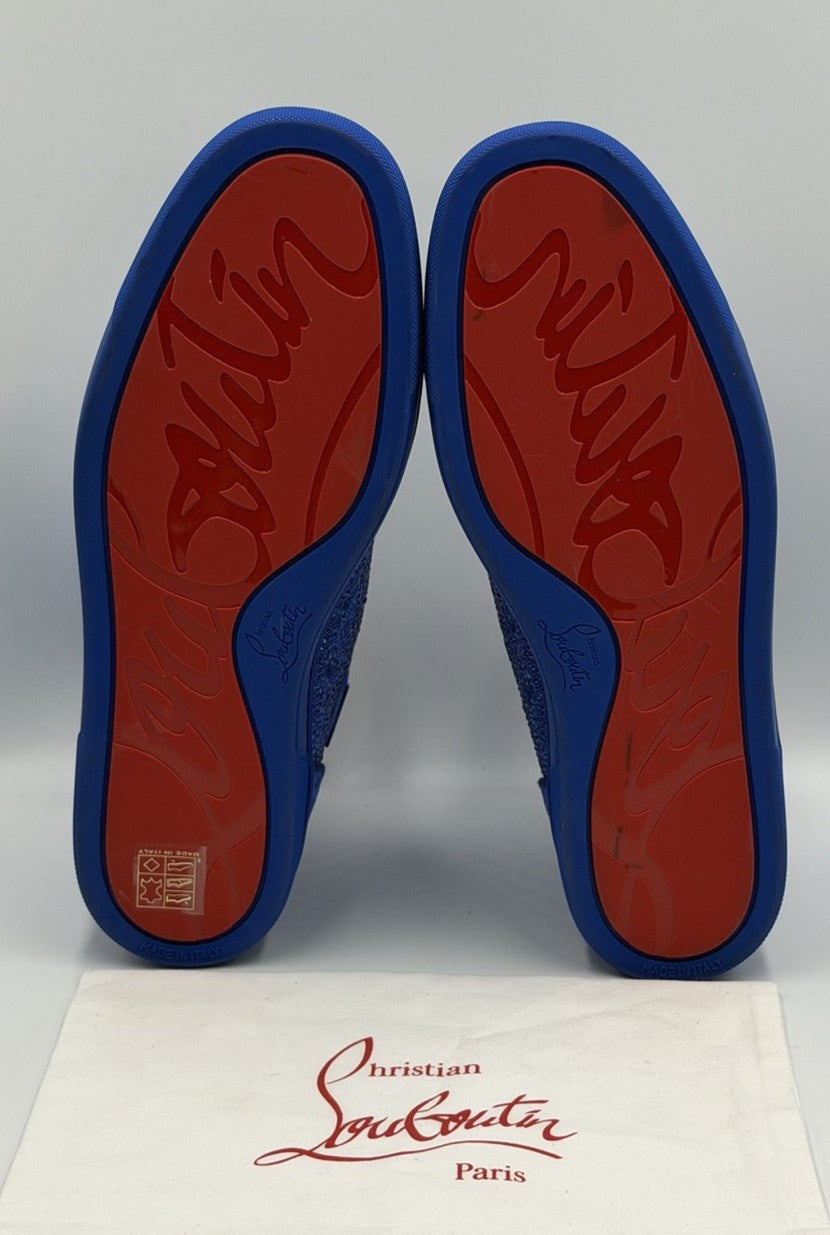 NEW Authentic Christian Louboutin Crystal Strass Sneakers Mens Size 44 EU; 11 US
