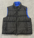 Athletic Works Men’s Size XL Puffer Vest Reversible Black & Blue W/ Pockets