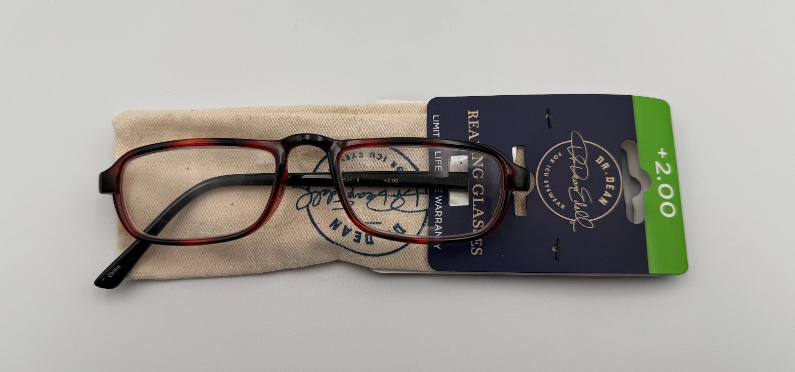 ICU Eyewear Dr. Dean Edell Carmel Reading Glasses 2.00 Magnification Brown Frame