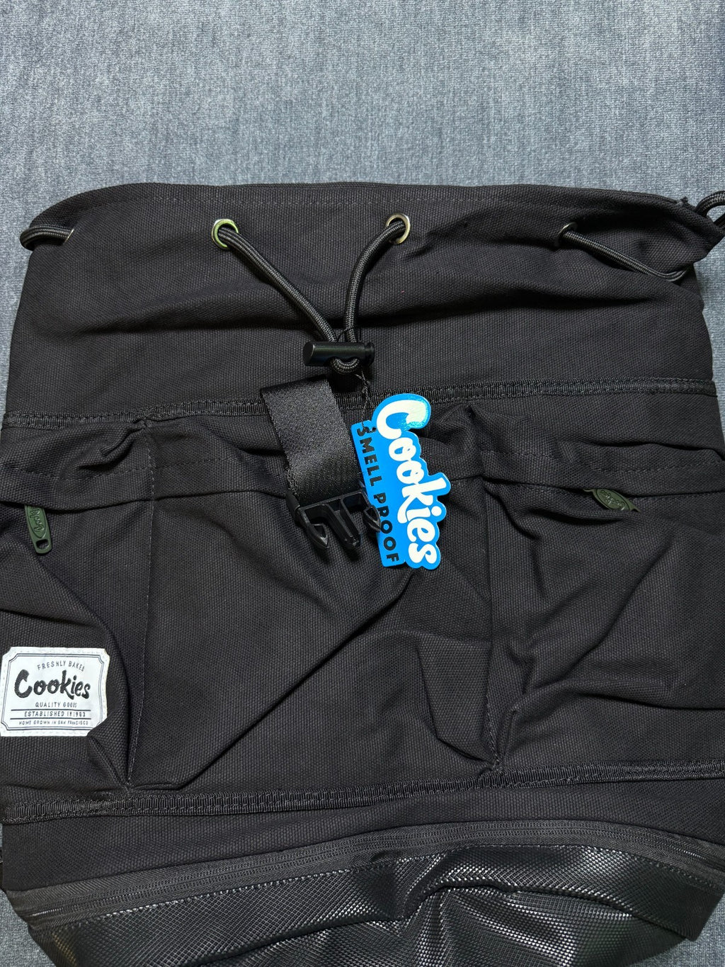 Cookies Utility Backpack Smell Proof Rucksack Black Travel Stash Bag Streetwear