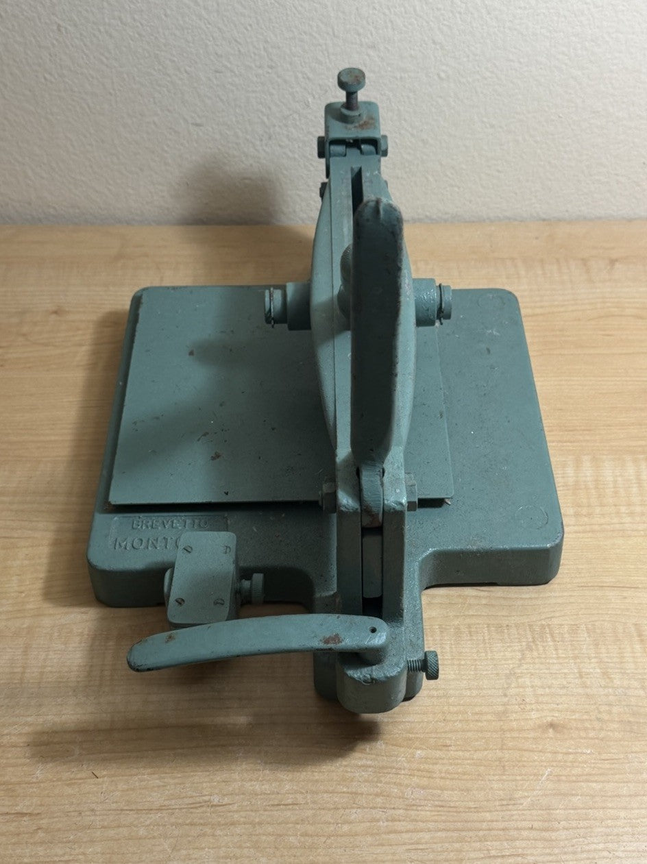 Vintage Brevetti Montolit Italian Manual Tile Cutter W/Original Paint Very Rare