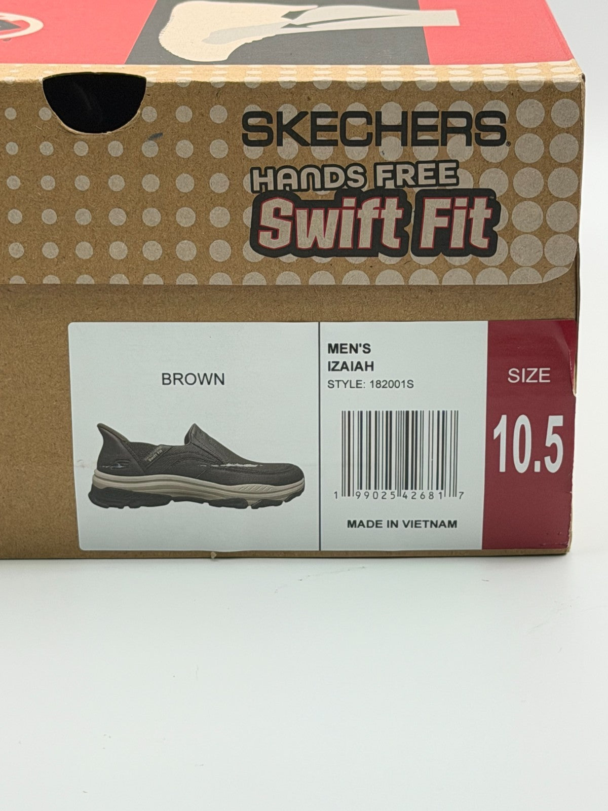 Skechers Men’s Hands Free Slip-ins Izaiah Brown Slip-On Sneakers Size 10.5