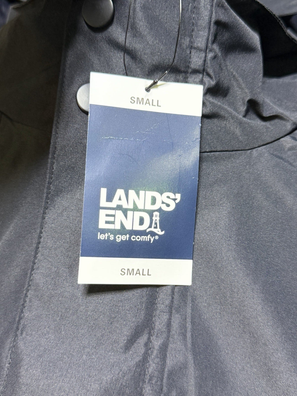 NWT Lands' End All-Weather 3-in-1 Jacket Men's Small Black Full-Zip Hooded