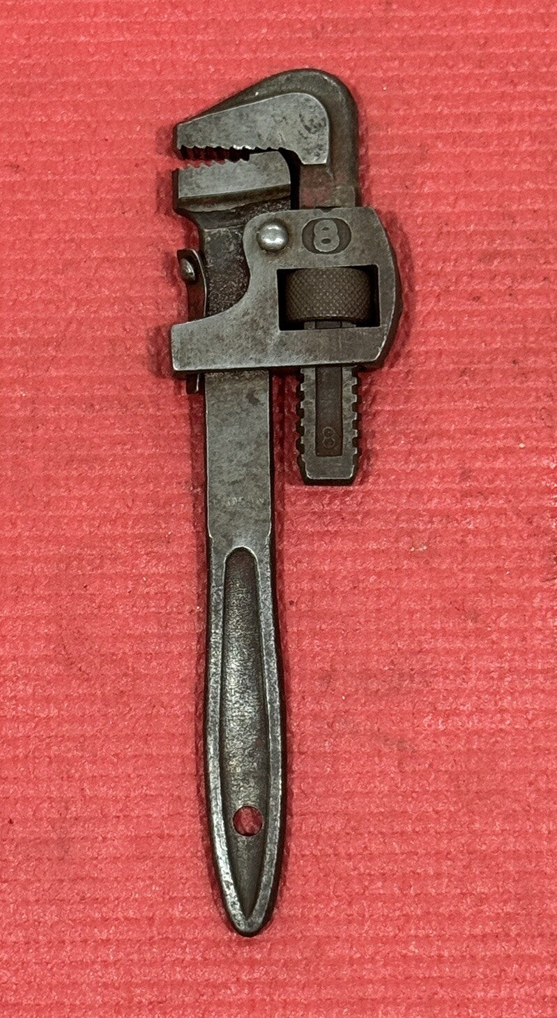 Vintage Steel 8" Pipe Adjustable Wrench Pipe Wrench