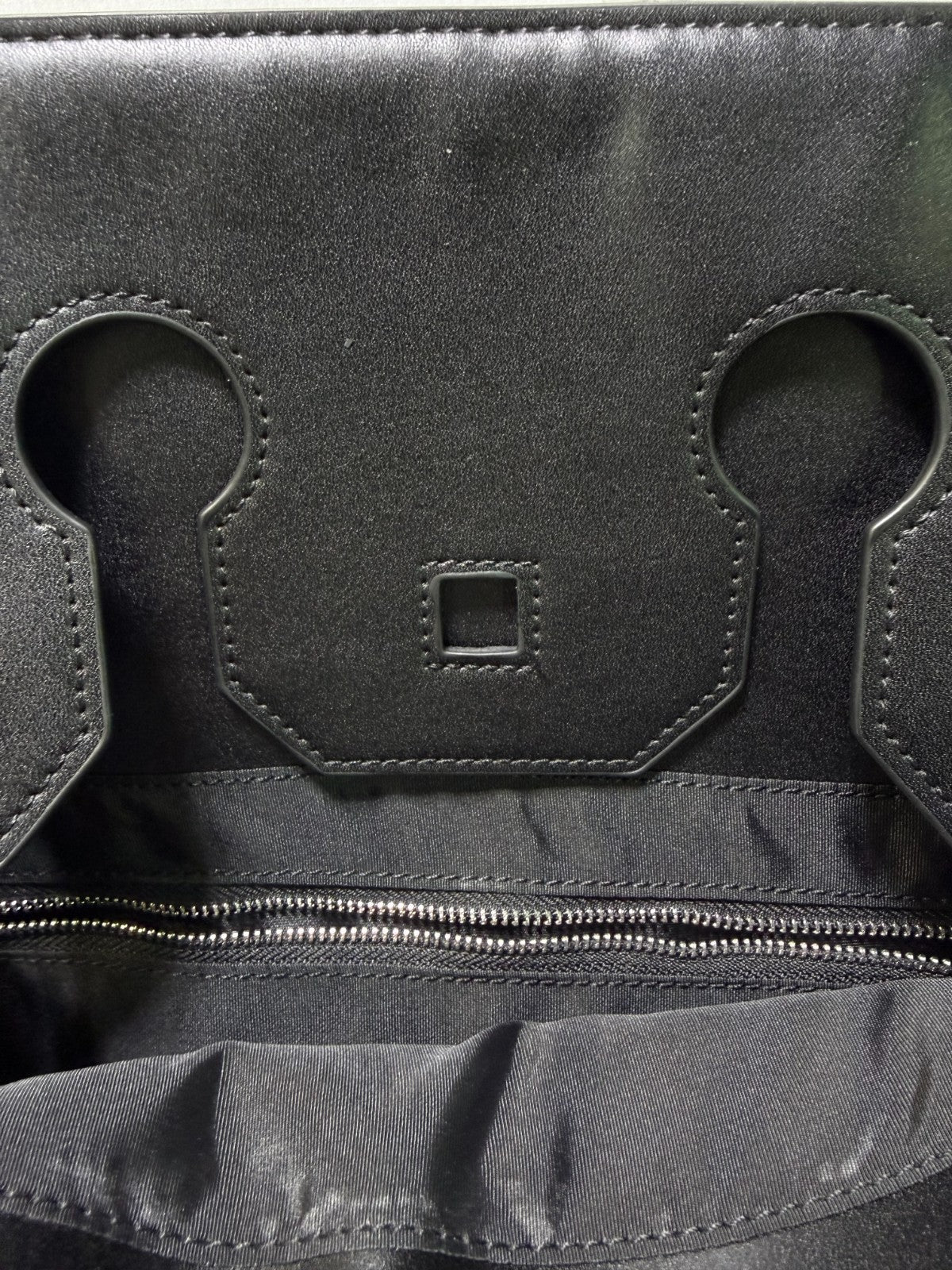 Luxe Weekender Bag / Canvas & Leather Cargo Bag Black Women's NEW