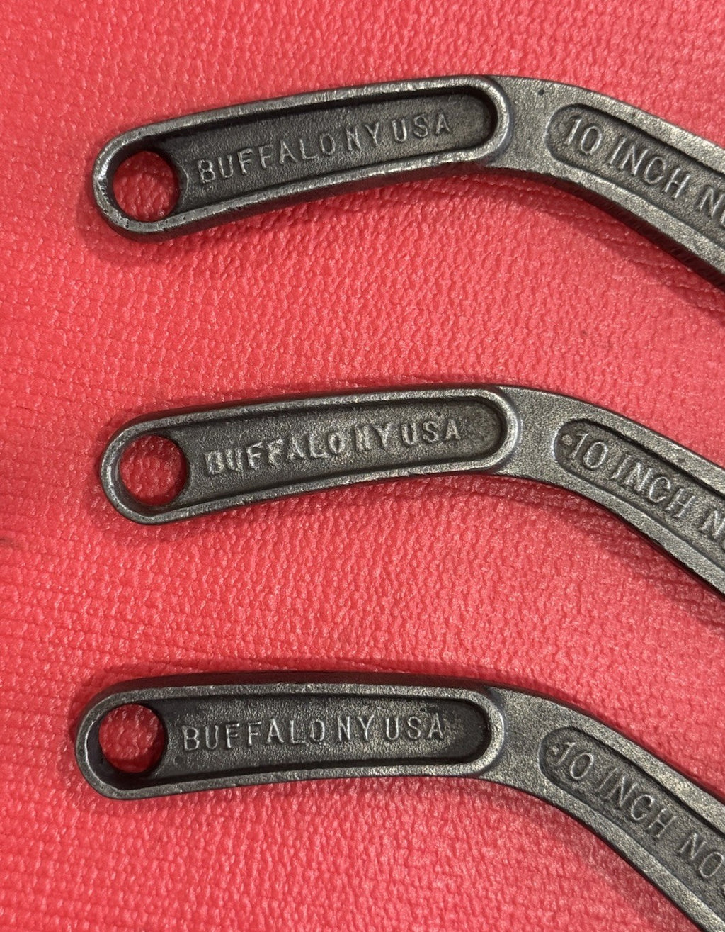 Westcott 10” No. 80 Adjustable Wrench Curved Handle Keystone MFG Buffalo 3pc Lot