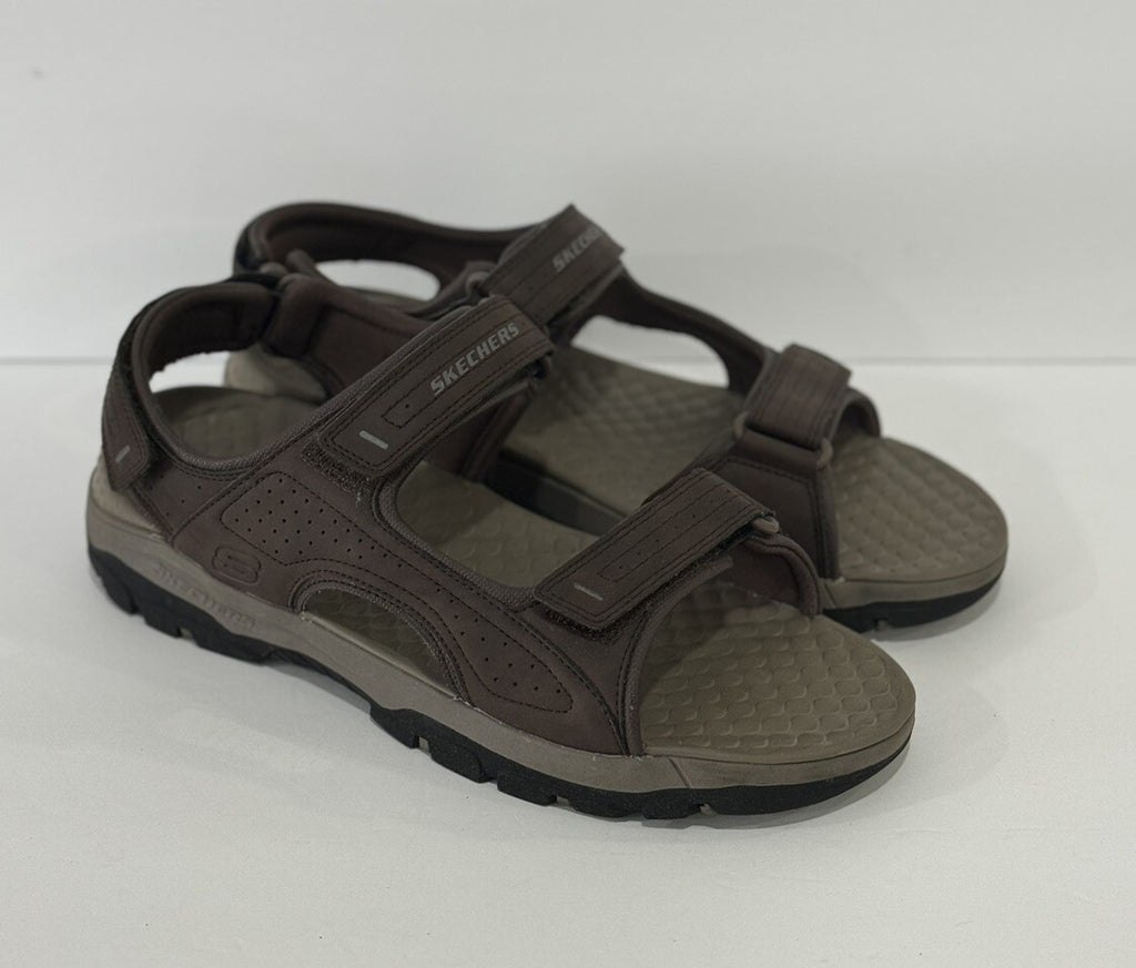 SKECHERS RELAXED FIT 204105/CHO TRESMAN  GARO CHOCOLATE LUXE FOAM SANDAL SIZE 13
