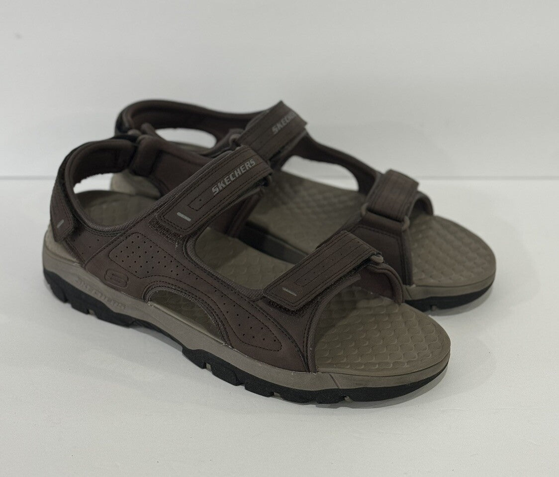 SKECHERS RELAXED FIT 204105/CHO TRESMAN  GARO CHOCOLATE LUXE FOAM SANDAL SIZE 13