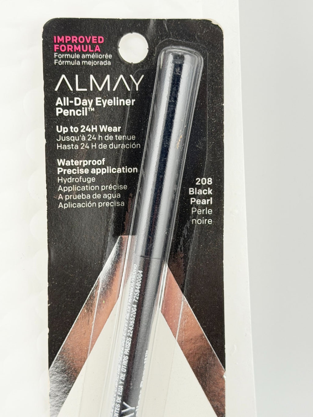 Almay All-Day Pencil Eyeliner, Waterproof & Hypoallergenic- 208 Black Pearl