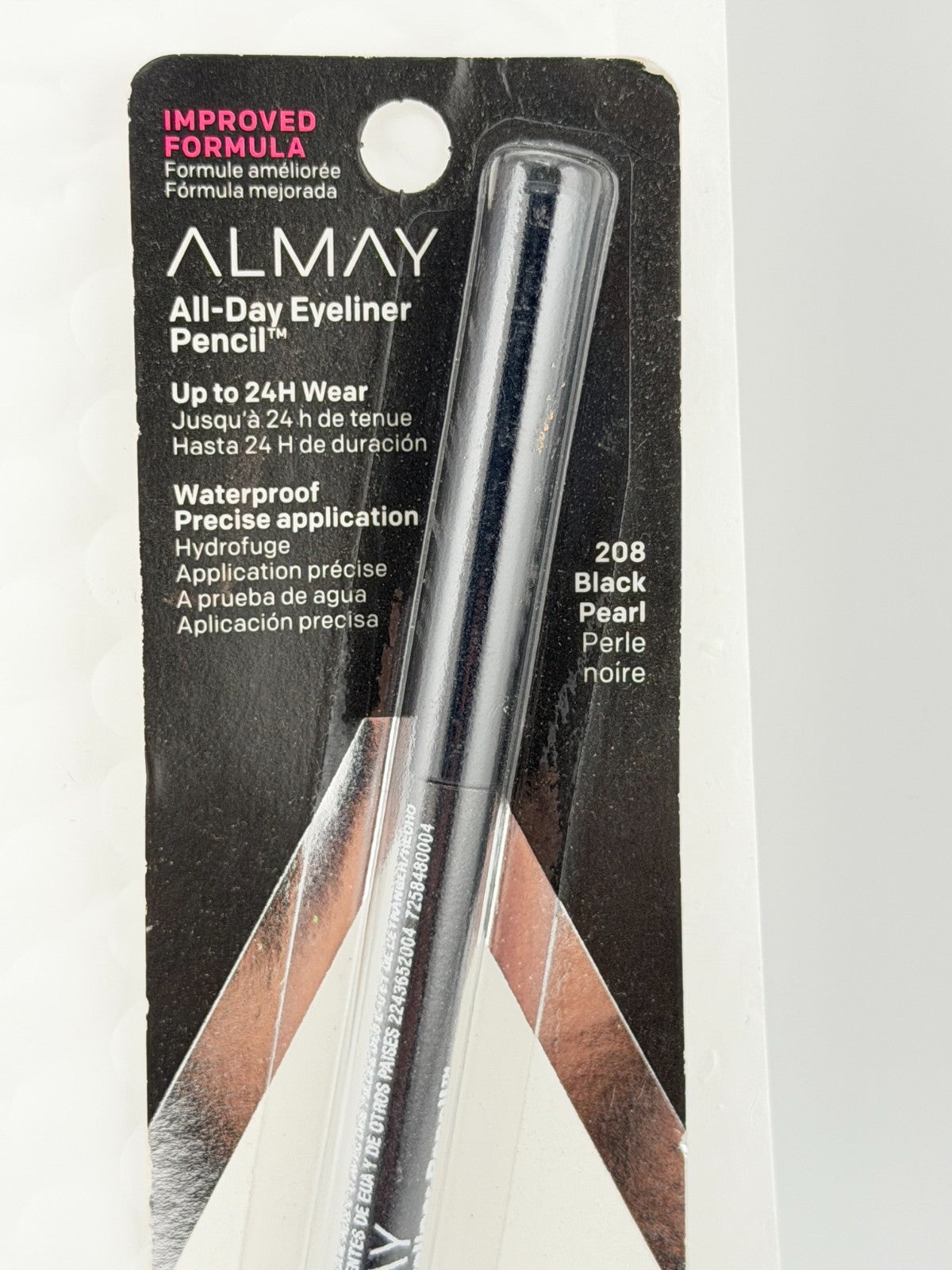 Almay All-Day Pencil Eyeliner, Waterproof & Hypoallergenic- 208 Black Pearl