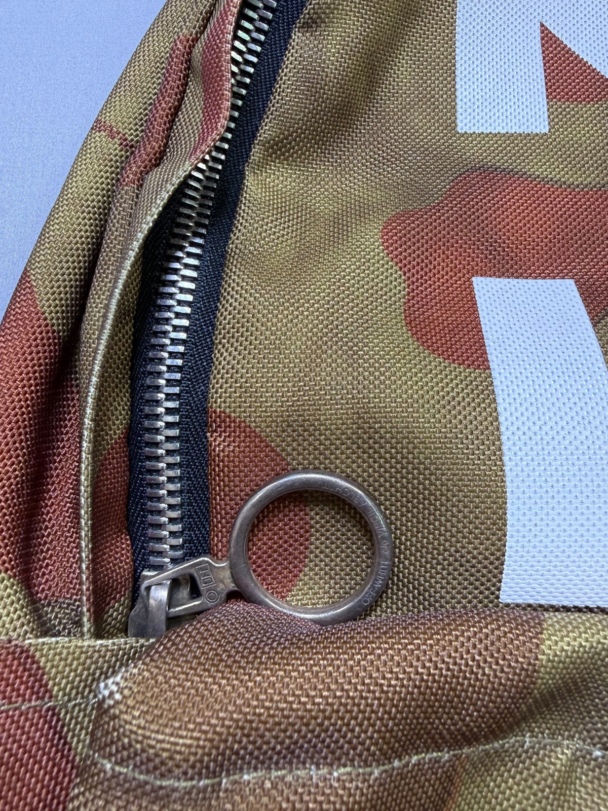 Off-White Camouflage Arrow Backpack Unisex Waterproof Outdoor Hiking 100% Nylon