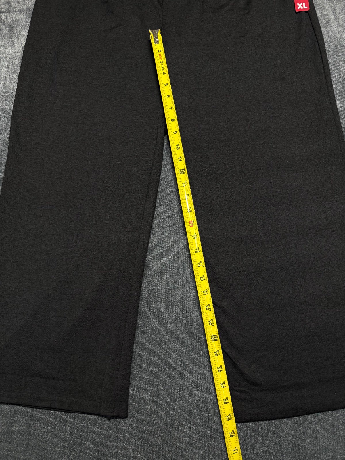 Member's Mark Wide-Leg Trouser Women's XL Black Soft-Knit Slash Pockets Hipster