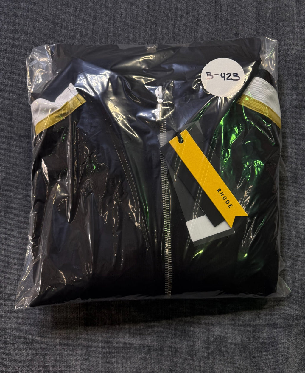 NWT Rhude Traxedo Jacket Men's 2XL Black Striped Long Sleeve Full Zip Outdoor