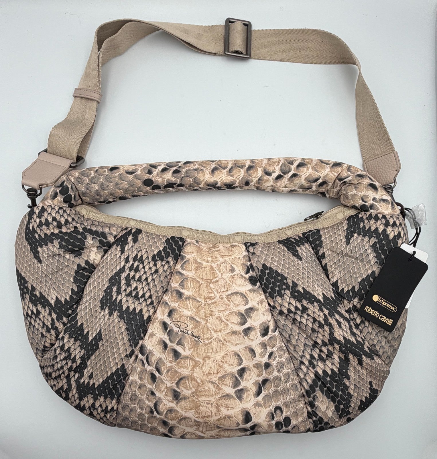 LeSportsac X Roberto Cavalli Venezia Medium Hobo Bag Women's Python Snakeskin