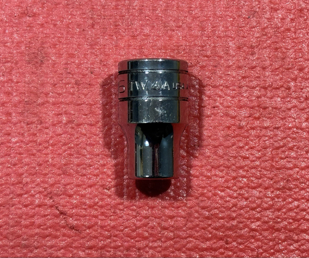 Snap-on Tools TW141A, 7/16" SAE, 1/2" Drive, 6 Point Chrome Socket Made in USA