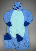 Disney Lilo & Stitch One Piece Costume Fleece Hooded Pajamas Adult Large Blue