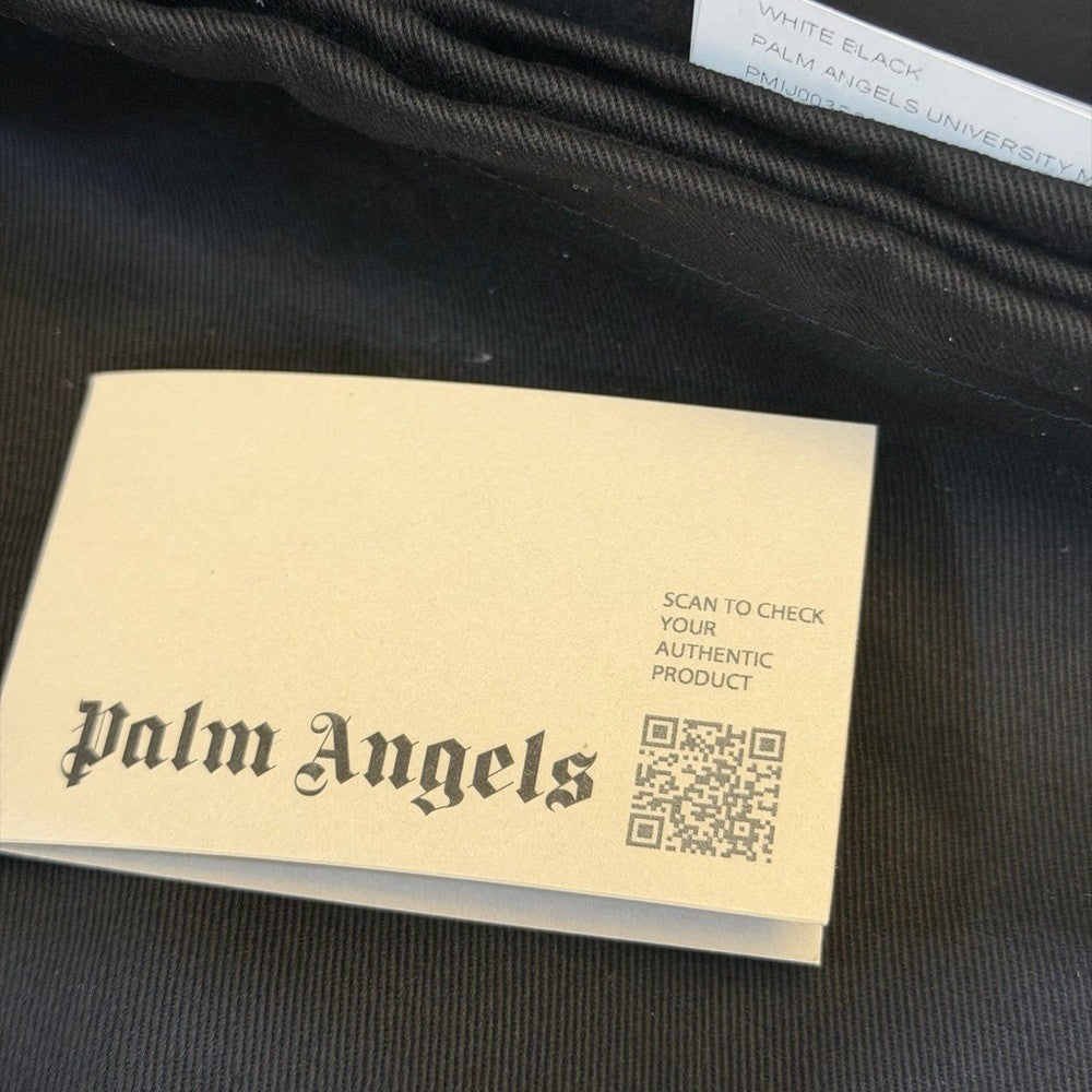 Palm Angels White and Tan Men's mule sneakers