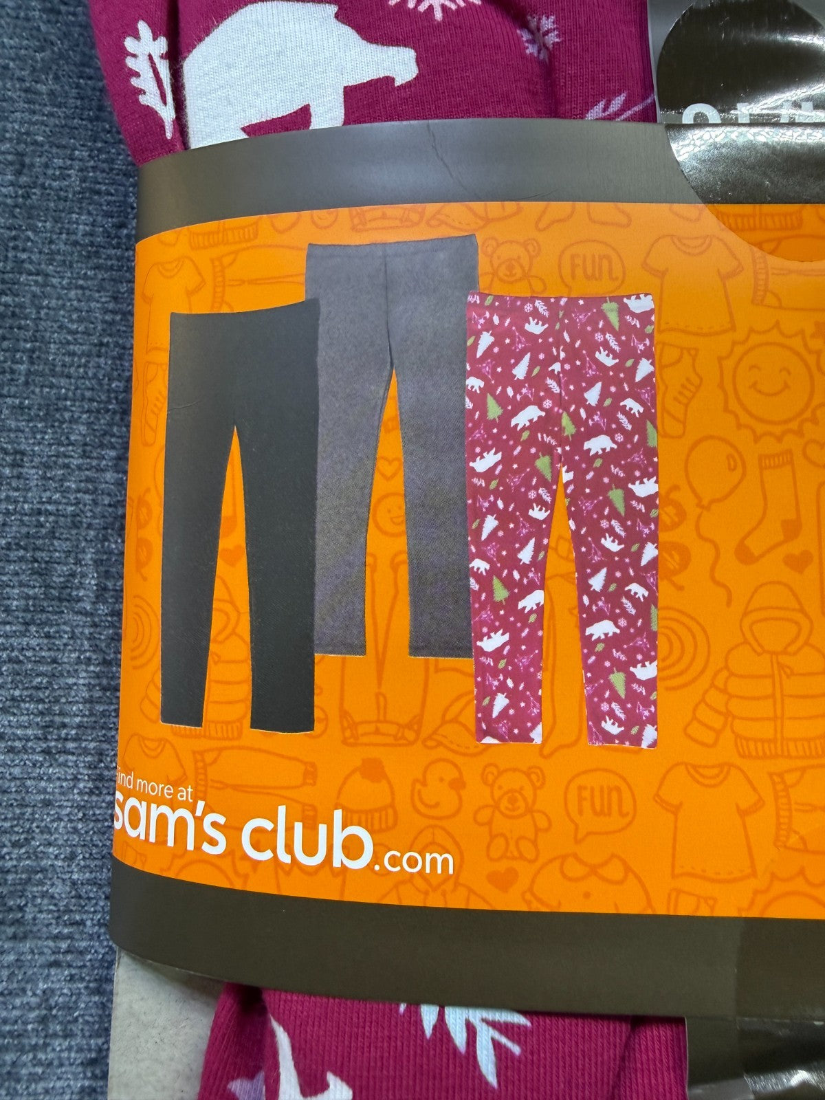 NWT Member's Mark My Favorite Leggings Girls 14/16 Multicolor Preppy - 3-Pack