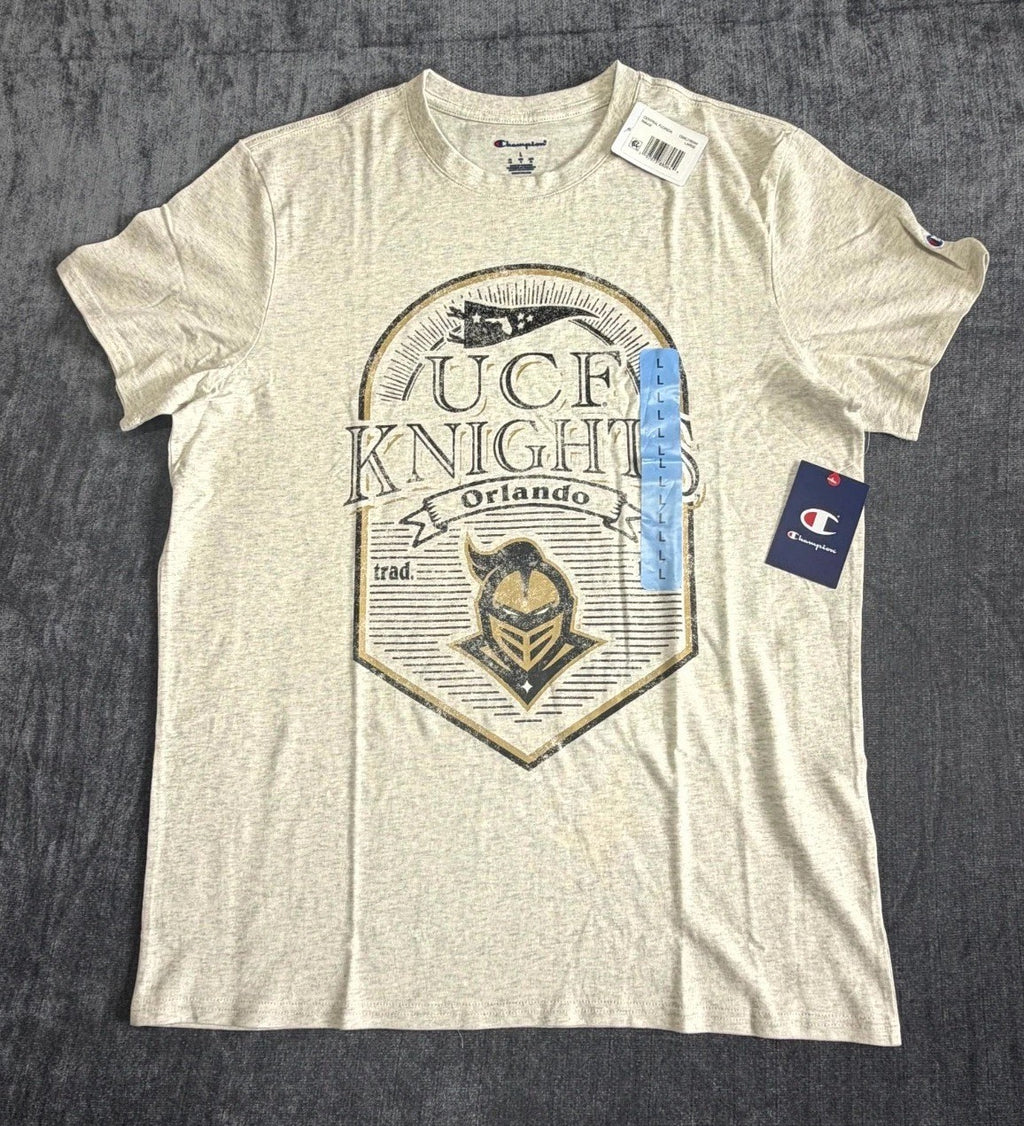 NWT Champion UCF Knight T-Shirt Men's Large Gray Crew-Neck Short Sleeve Pullover
