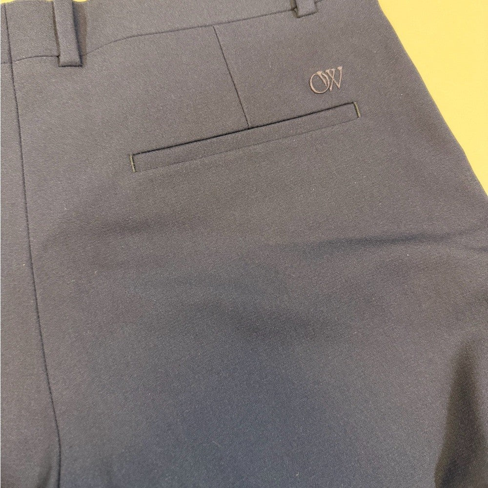 Off-White Men's Tech-Wool Slim Pants Sierra Leone Dark Blue Dress Pants 34x34