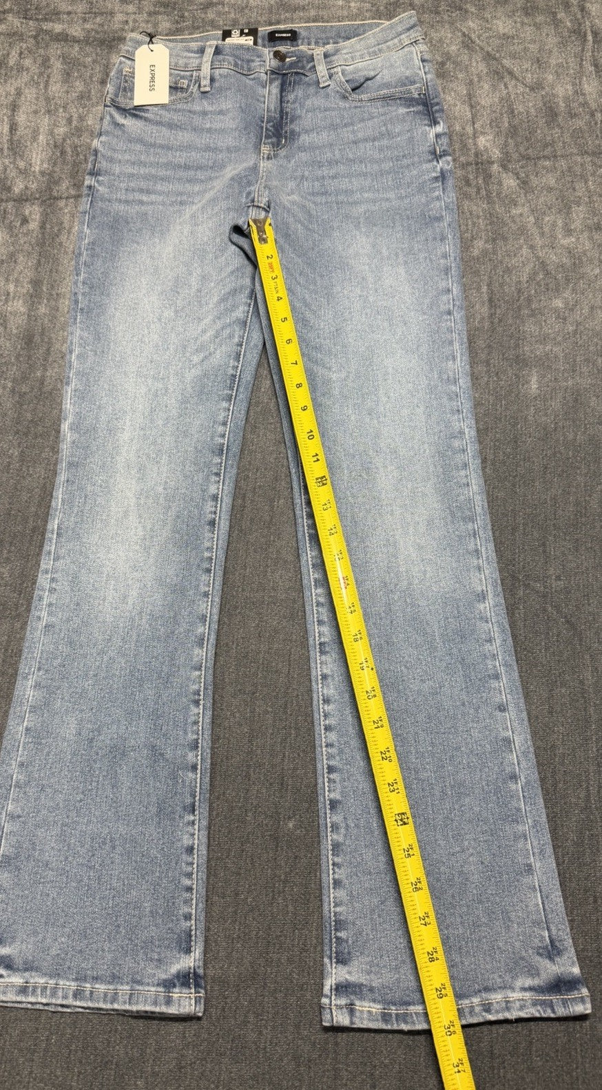 NWT Express Bootcut Jeans Women's 10 Blue Light Wash Casual 5-Pockets Zip Fly
