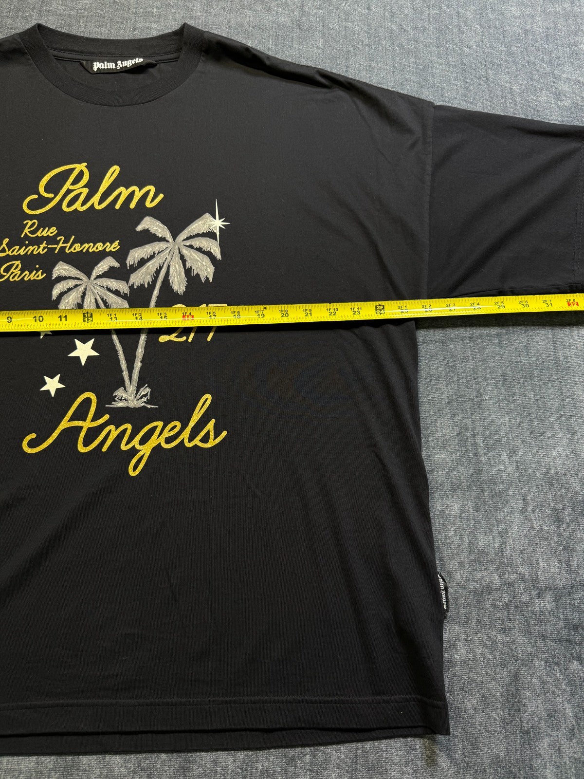 Palm Angels Palm Paris Over T-Shirt Men's Small Black Graphic Print Summer