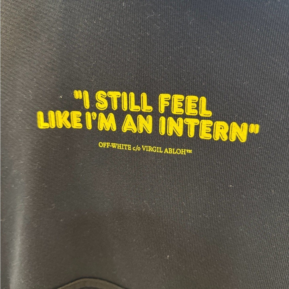 Off-White Black Hoodie - feel like an intern - New