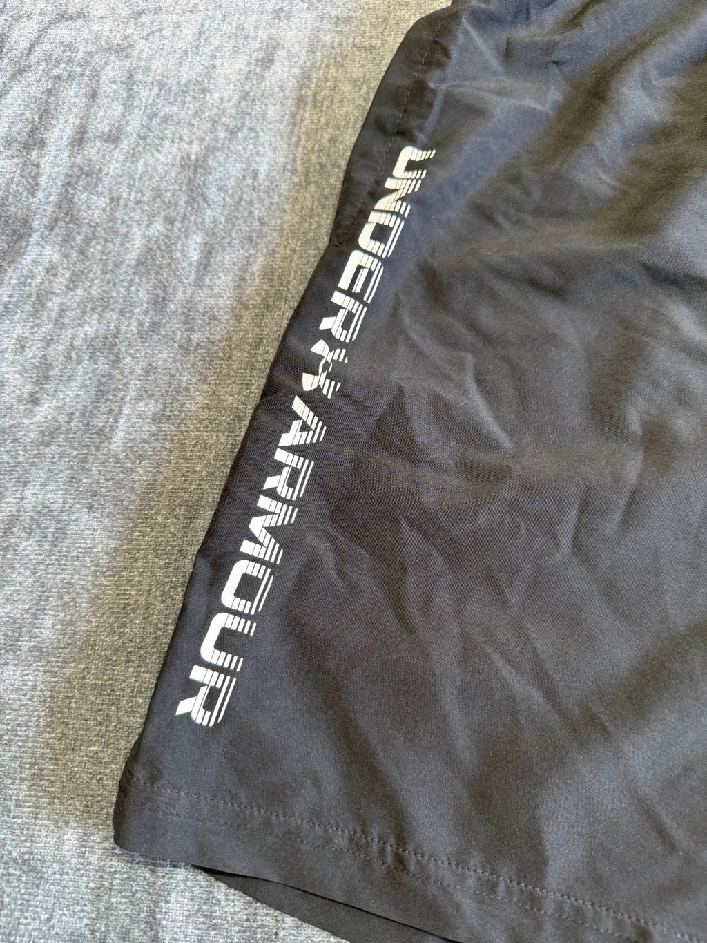 NWT Under Armour UA Tech Woven Wordmark Shorts Men 2XL Black Stretch Lightweight