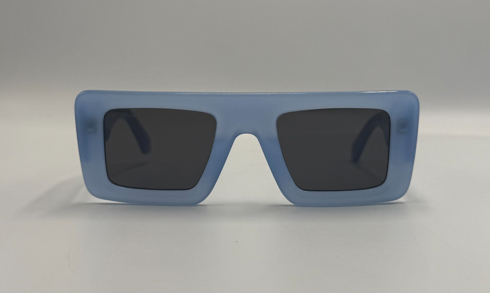 New Off-White Seattle Sunglasses Men's Light Blue Arrow Logo Full Rim Modern