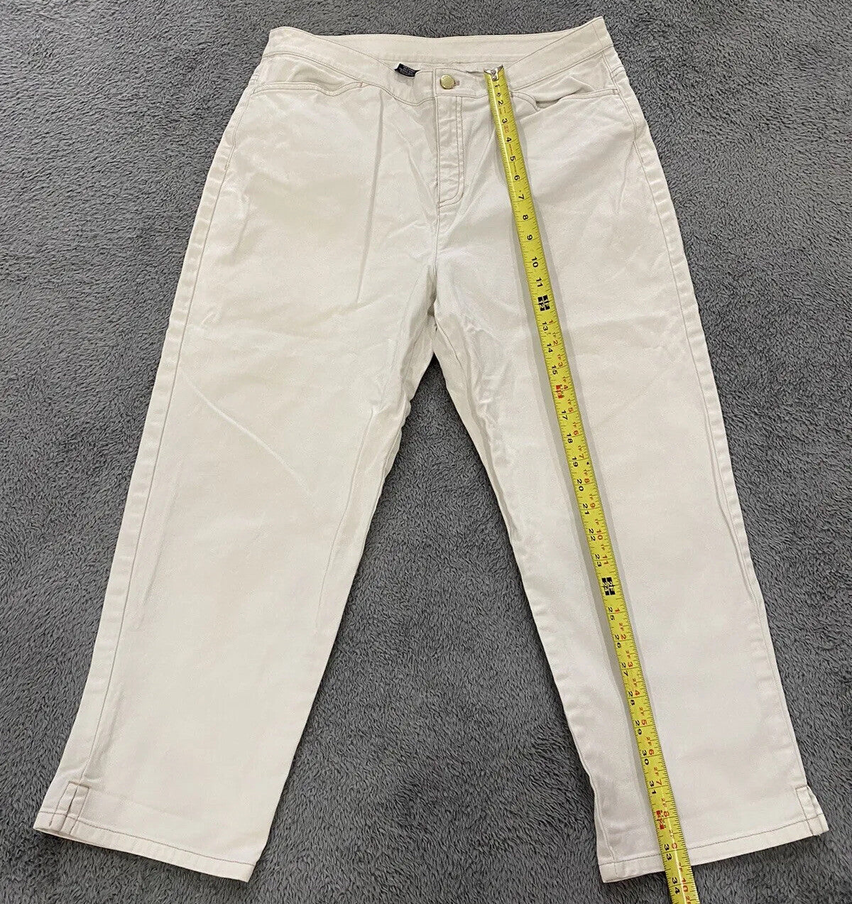 Jones New York Signature Womens Size 12 White Regular Denim Jeans