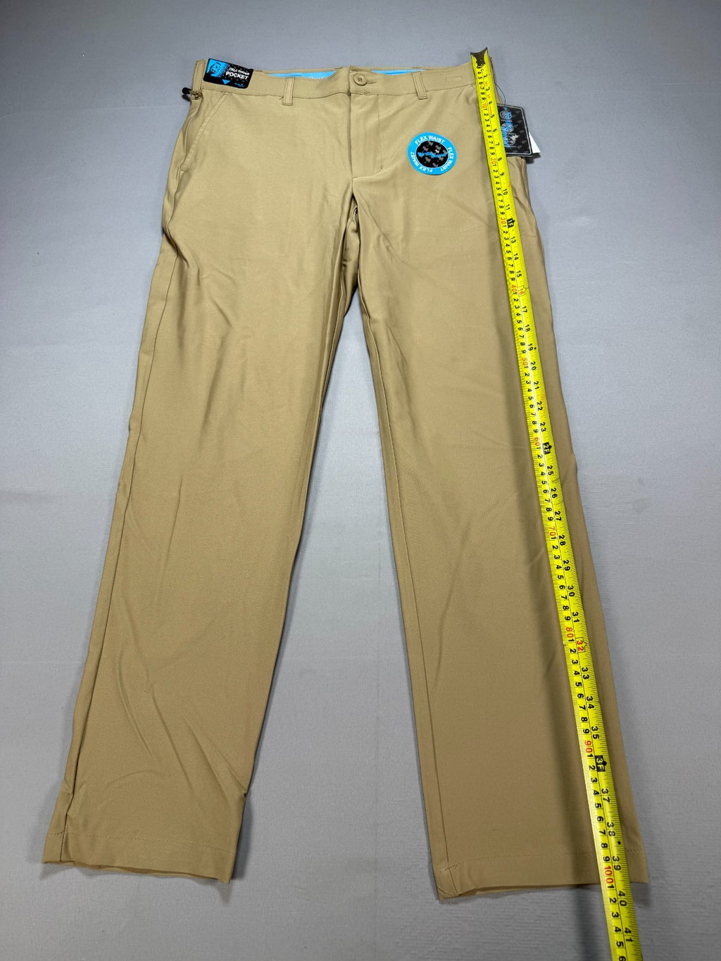 NWT Birdie Bound Golf Pants Men's 32X30 Beige Flat Front Lightweight Performance