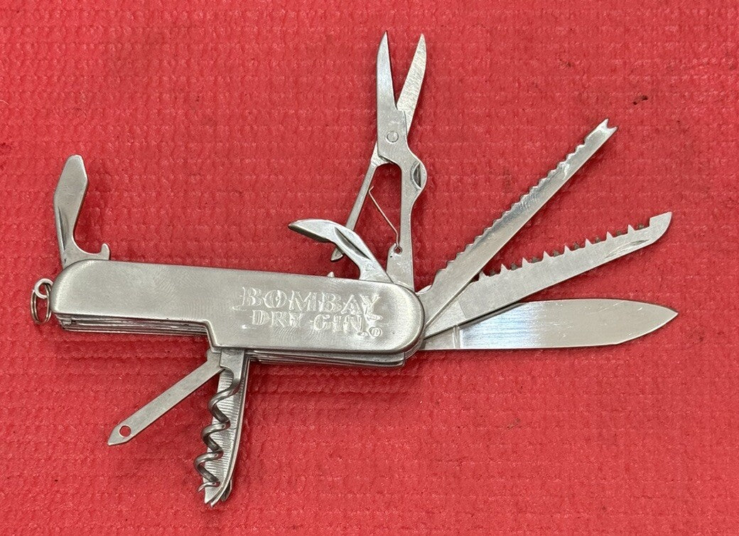 Bombay Dry Gin Stainless Steel Multi Tool Pocket Knife  NEW
