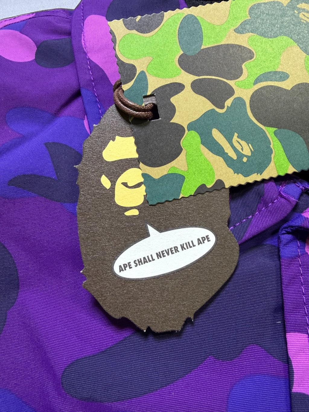 A Bathing Ape Camo Coach Jacket Men's Medium Pink Purple Long Sleeve Casual Wear
