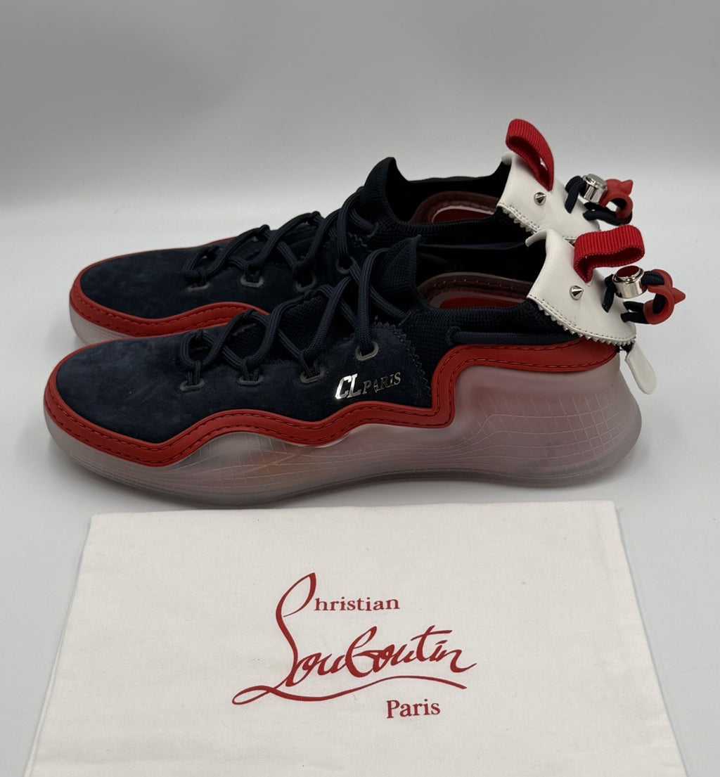 Christian Louboutin Arpoador Donna Suede Mesh Flat Sneakers Size 41.5 EU; 8.5 US