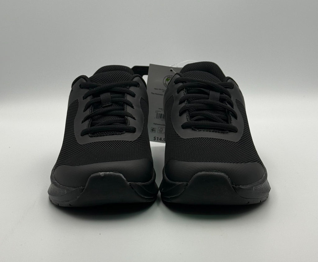 Athletic Works Sneakers Women's 7.5 Black Mesh Lace Up Low Top Running Shoes
