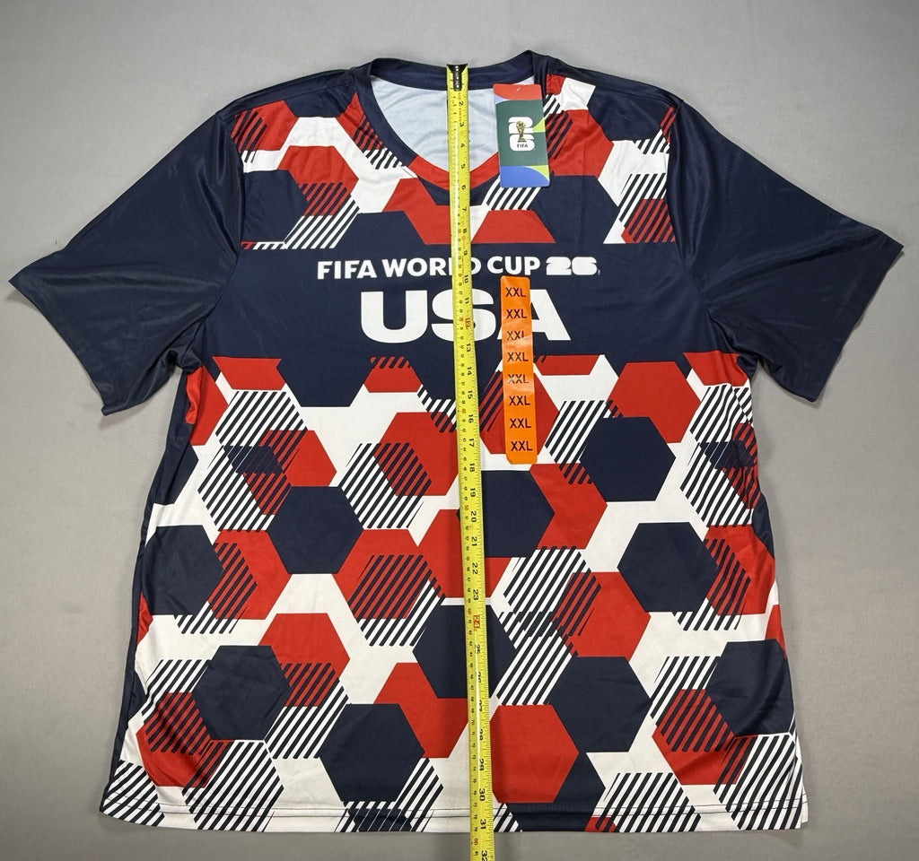 2026 FIFA World Cup USA Soccer Jersey XXL Home Version Hexagon Shirt Official