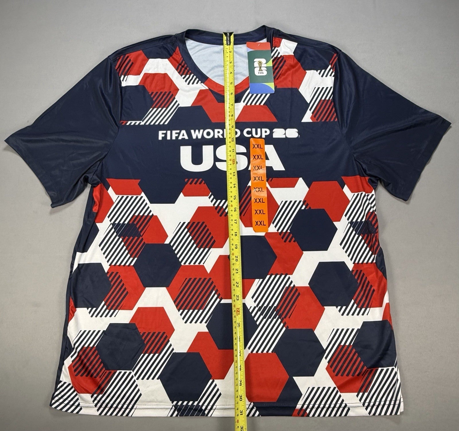 2026 FIFA World Cup USA Soccer Jersey XXL Home Version Hexagon Shirt Official