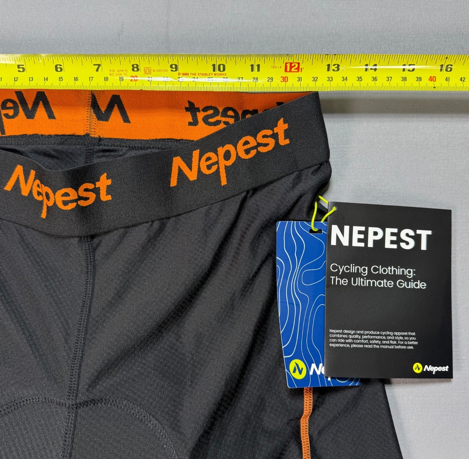 NWT Nepest Padded Cycling Shorts Men's Medium Black Bike Underwear Bicycle Gear