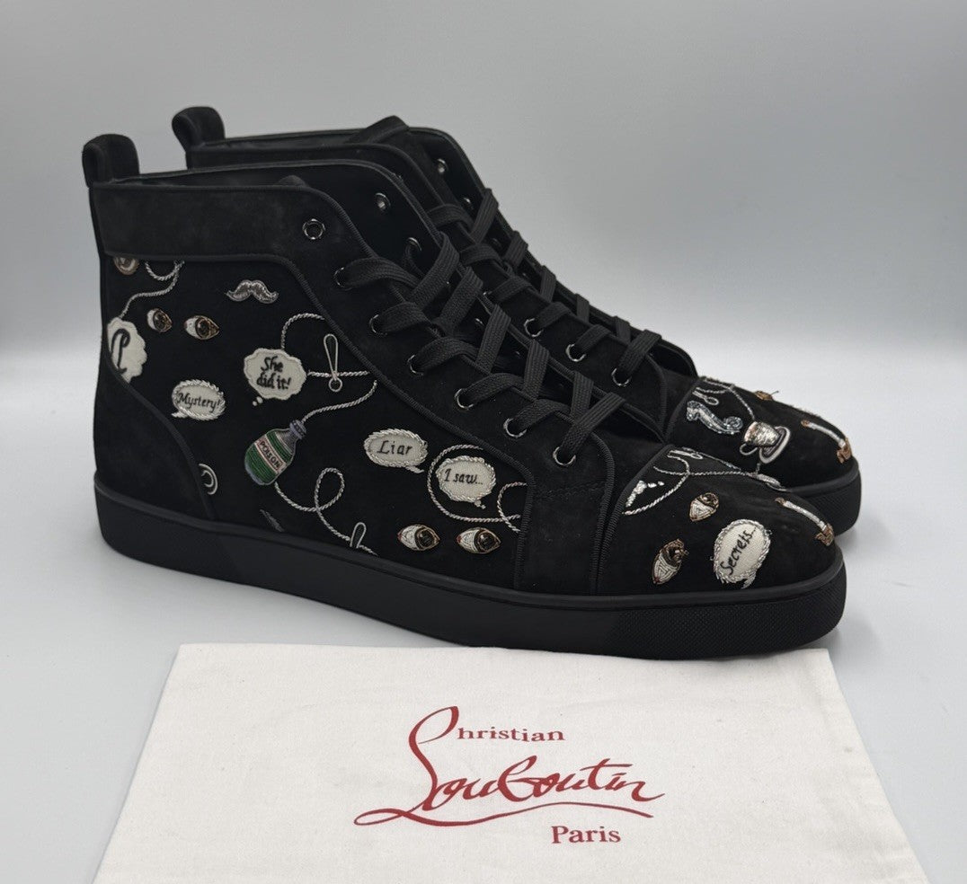 Authentic Christian Louboutin Limited Edition Embroidered Size EU 48; US 15